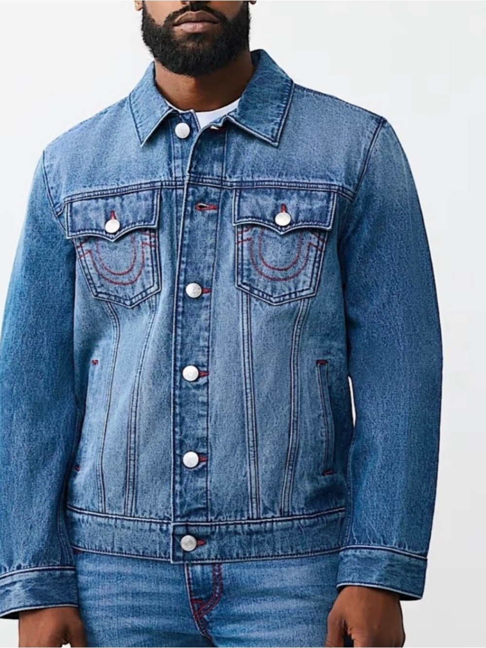 True Religion Logo Denim Jacket
Size Large